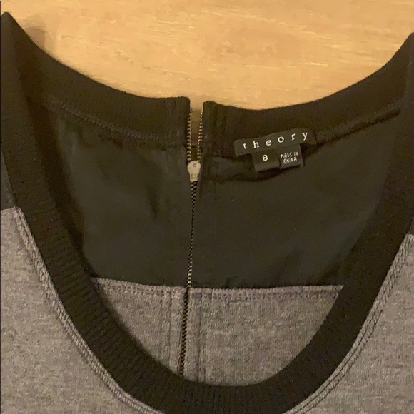 Theory gray and black dress with pockets - Picture 4 of 10